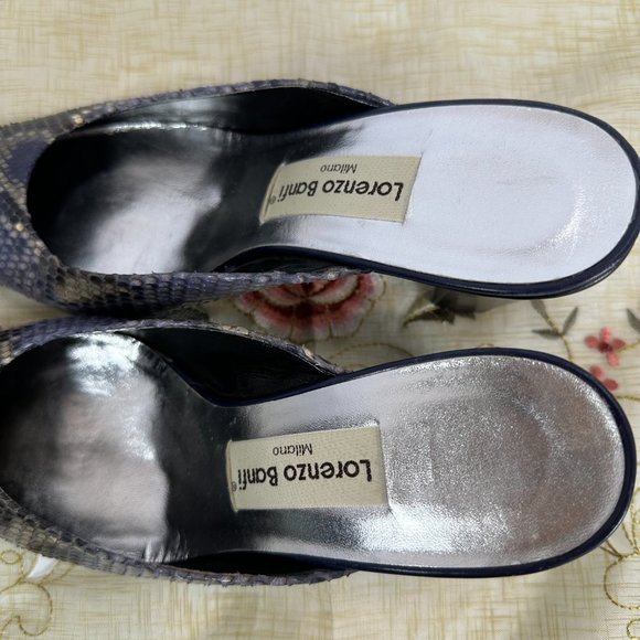 Leather Women's Shoes from Lorenzo Banfi from Milano Italy snake skin 9M - Picture 3 of 7